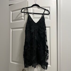 Black Lace Slip Dress
